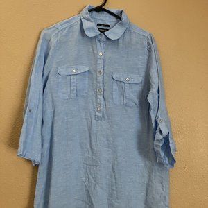 JONES & CO lady's shirt.  %100 linen.  Size L